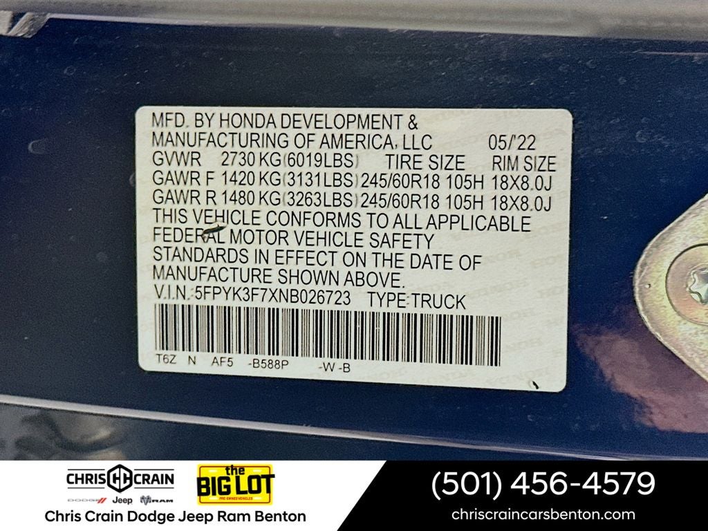 2022 Honda Ridgeline RTL-E