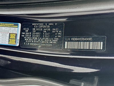 2024 Kia Carnival MPV LX Seat Package