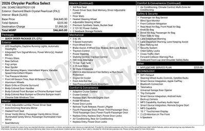 2026 Chrysler Pacifica Select