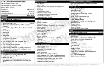 2026 Chrysler Pacifica Select