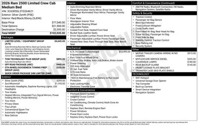 2026 RAM 2500 Limited