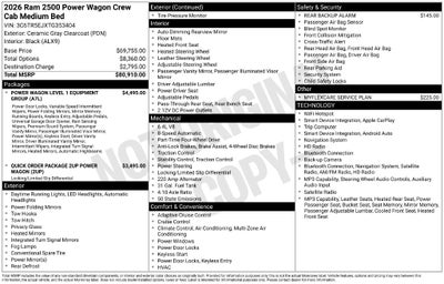 2026 RAM Ram 2500 RAM 2500 POWER WAGON CREW CAB 4X4 6'4' BOX