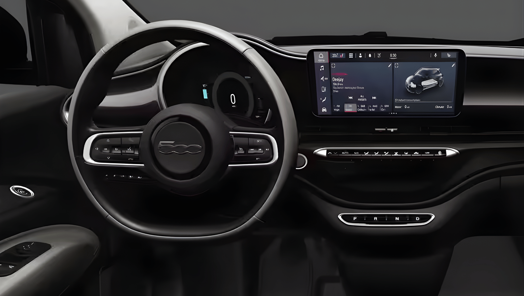 Interior view of 2025 Fiat 500e in Benton, AR