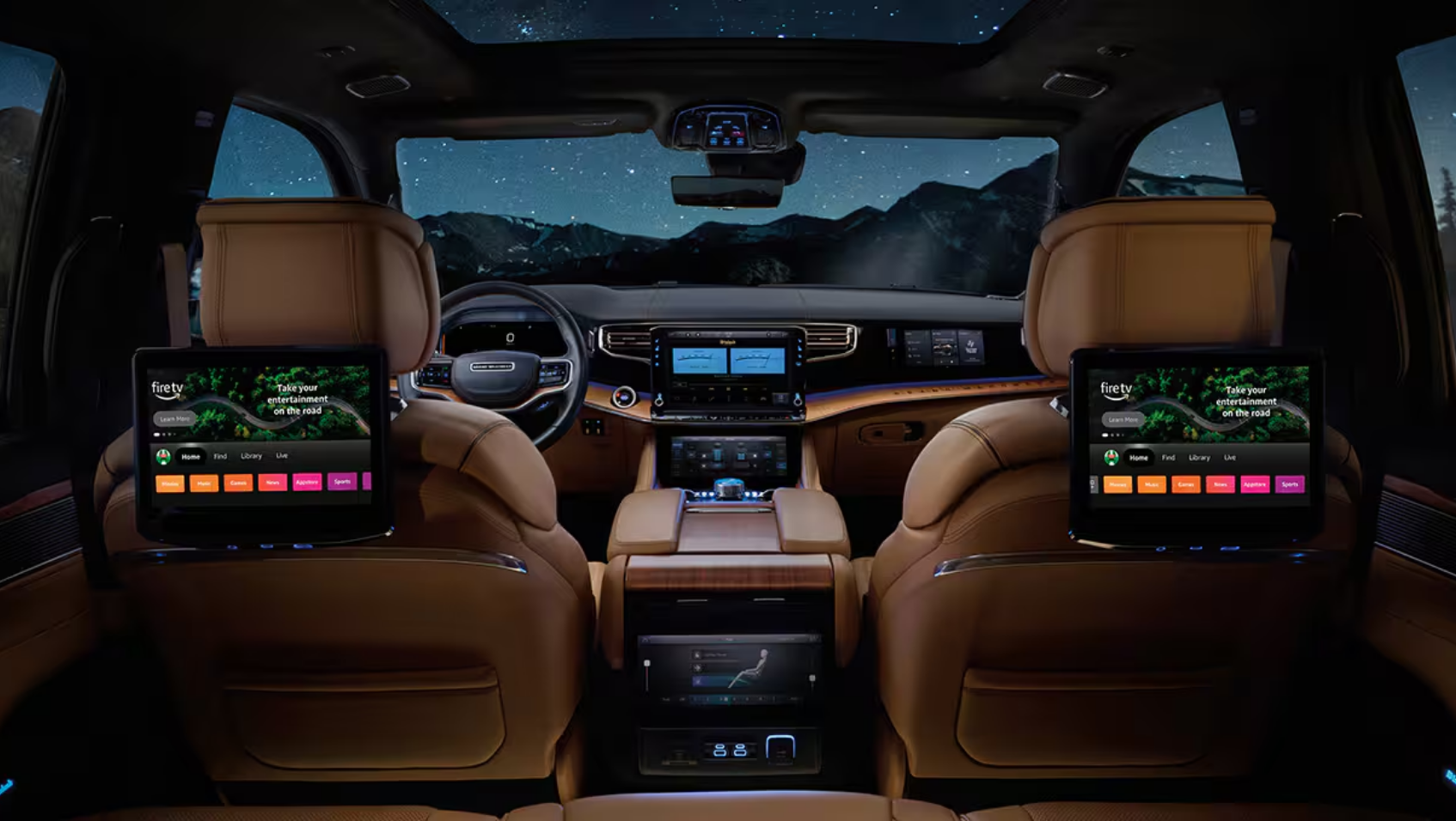 Interior view of the 2027 Jeep Grand Wagoneer