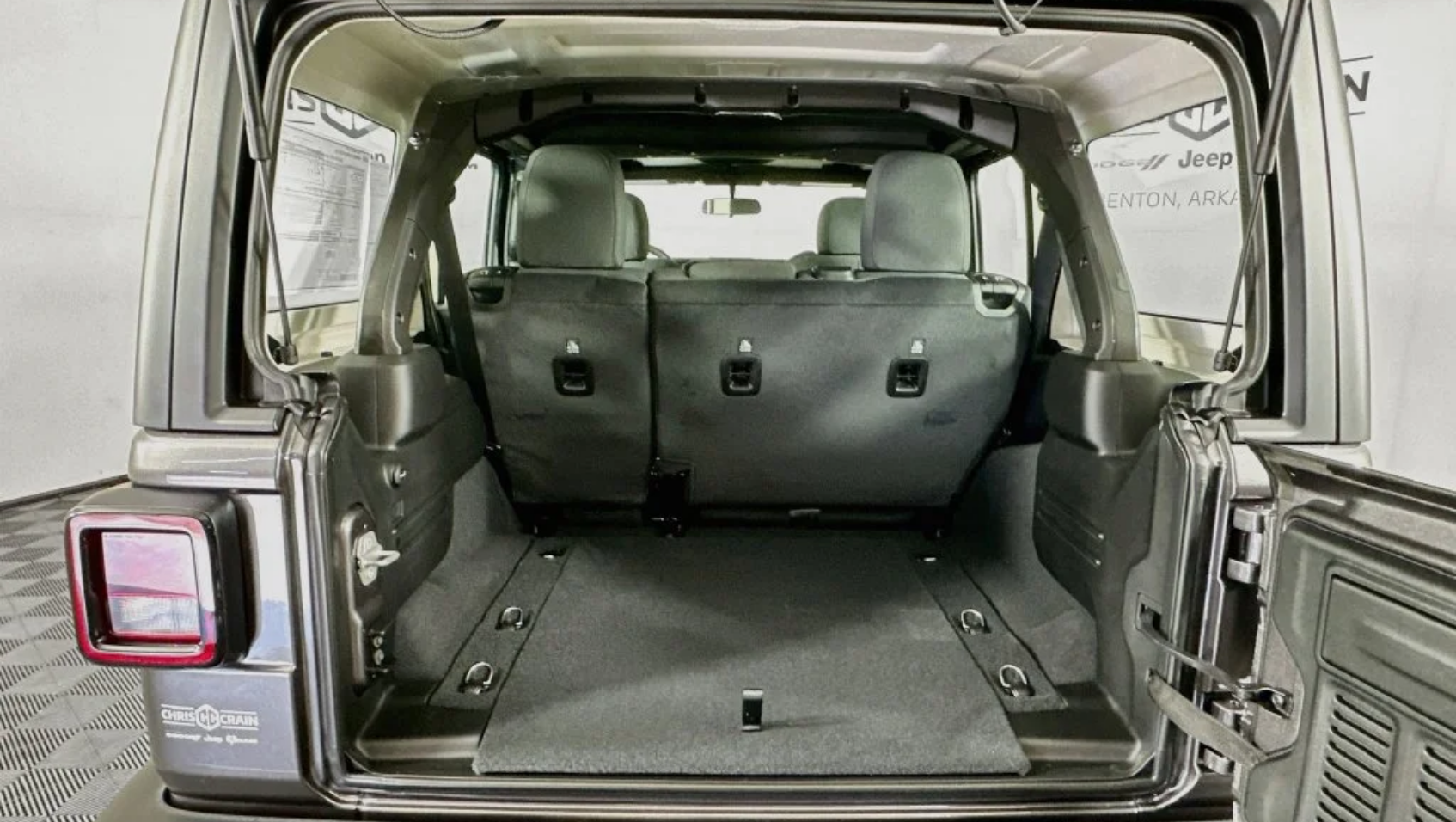 Cargo space view for the 2027 Jeep Wrangler for sale in Benton, AR